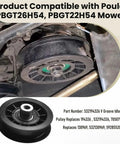 2 Pack V Groove Idler Pulleys And Belt Set Heavy Duty Replaces 532194326 532194327 Compatible with Poulan PBGT26H54 Mowers