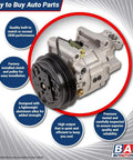 Top Shelf AC Compressor And AC Clutch Kit For Smart ForTwo Models 2008 To 2015, detailed view showing compressor and pulley components.