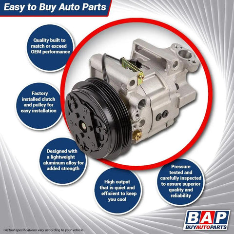Top Shelf AC Compressor And AC Clutch Kit For Smart ForTwo Models 2008 To 2015, detailed view showing compressor and pulley components.