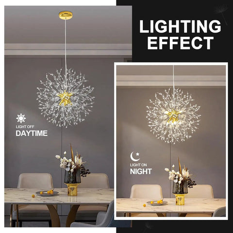Gold Modern 8 Light Crystal Sputnik Dandelion Chandelier Pendant Lighting For Living Room Bedroom Dining Hallway Foyer Kitchen.