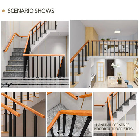Rock Hard Workhorse Deck Railing Features Expandable Design From 60 To 140 Cm Cut From Dense Timber And Wrought Iron Stakes Super Load Tolerance Guard Post Deck Balcony Step Protection Anti Slide Texture Weather Beater Finish used as stairs handrail indoors.