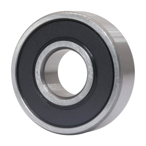 Close-up of 4 Pack 6000-2RS Double Rubber Seal Bearings 10x26x8mm with Chrome Steel Core, showing pre-greased and shielded design