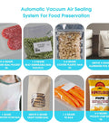 Image showing various packaging options for the 8 Inch Impulse Sealer For Plastic Bags And Shrink Wrap Manual Heat Sealer Machine With Adjustable Temperature Heavy Duty Bag Sealer Easy Operation Includes Repair Kit Blue.
