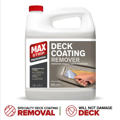 Heavy Duty Deck Stain And Coating Remover Kicks Out Stubborn Paint Polyurethane And Varnish In One Go With Zero Harsh Fumes For Flawless Wood Finishes In 1 Gallon Containers in a 1-gallon container.