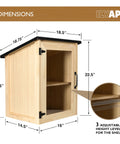 Outdoor Library Box For Book Exchange Rustic Wood Cabinet Sized 16x14x22 Inches Perfect For Front Yard Park Or School Shared Reading Easy Post Mount Weather Resistant Community Reading Kit To Share Books And Arts, product dimensions and adjustable shelves