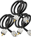 RG8X Jumper Coax Cable 2 Ft 3 Pack UHF PL259 Male to Male Low Loss 50 Ohm for CB Ham Radio HF VHF Radio Antenna Analyzer SWR Meter