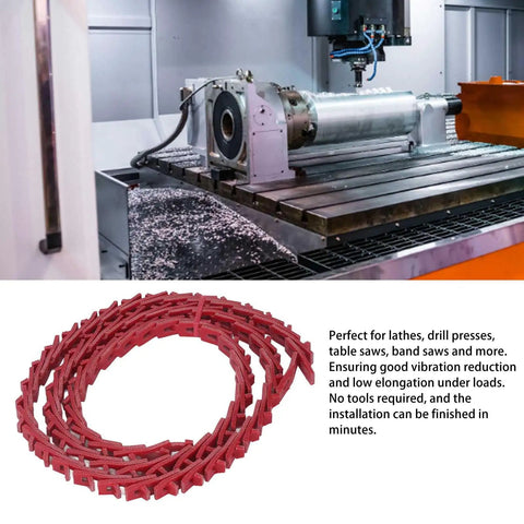 Badass Heavy Duty Adjustable Pu V Belt 4 Foot Industrial Link Drive Belt Low Stretch for woodworking lathes and table saws.