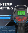 Cordless 20V Heat Gun Kit With Dual 4.0Ah Batteries, digital screen showing temperature settings and controls