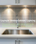 Under Cabinet Lighting Kit Easy Install with Dimmable Wireless RF Remote for Curio Display Case LED Puck Lights in kitchen.