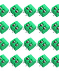 20 Pack 5mm 2 Pin Screw Terminal Block Connectors For PCB Mounting And Cable Wiring 300V 10A Rated Durable ABS Housing