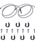 Fuel Supply Line Assembly Kit That Fixes Your Chevy Silverado Or GMC Sierra 1500 Truck From 2004 To 2007 Classic Models Perfect For V8 Gas Engines Without E85 Flex Fuel Issues braided stainless fuel lines with clips and bolts