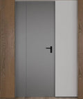 Black Aluminum Lever Latch Set With Night Lock For Door Thickness Five Eighths To One And Three Eighths Inches Reversible Handle