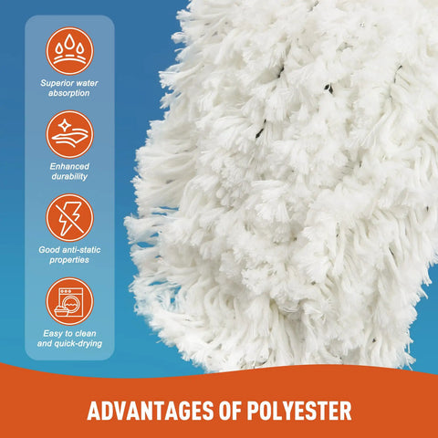 Heavy Duty 24 Inch Commercial Dust Mop Featuring Plush Absorbent Microfiber Pad For Quick Wet Or Dry Floor Cleaning Bulletproof Workhorse Gear For Pros with polyester benefits.
