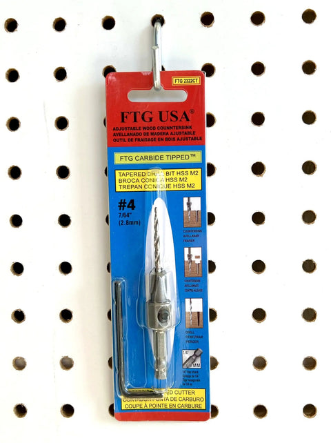 Pro Level Tapered Wood Countersink Bit Engineered To Drill Pilot Holes And Sink Number Six Screws In One Badass Move with HSS M2.