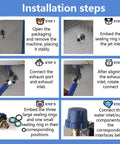 Installation steps for Top Tier Jewelry Steam Cleaner With Foot Pedal And Heavy Duty Stainless Steel Tank for efficient setup.