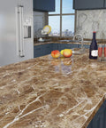 36 Inch By 197 Inch Waterproof Marble Contact Paper Peel And Stick Self Adhesive Vinyl Wrap for kitchen countertop surface.