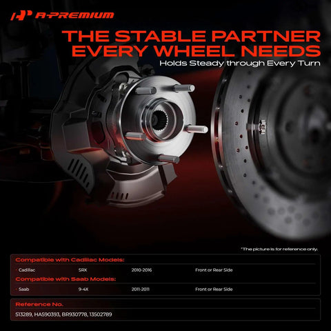 2 X Front Or Rear Wheel Bearing And Hub Assembly 6-Lug Compatible With Cadillac SRX 2010 2016 And Saab 9-4X 2011