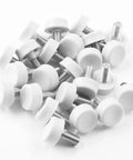 24 Pack Adjustable Furniture Levelers M6x15mm For Tables Chairs Cabinets White Screw On Glide Feet