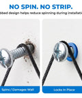 Comparison of screw performance, illustrating ribbed plastic wall anchor from Drywall Anchors and Screws Kit with Drill Bit for a Strong Hold in Walls.