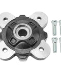 Built Tough Front Wheel Hub And Bearing Assembly With Grade 8 Studs Fits Polaris Ranger 900 1000 Diesel 570 Full Size Pro Xd Evo Ev Utv Built Like A Rock Drop In, top view with bolts.