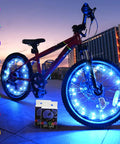 Two Wheel Pack Lit Ultra Bright LED Bike Wheel Lights Waterproof Spoke Lights For Night Riding Visible From All Angles