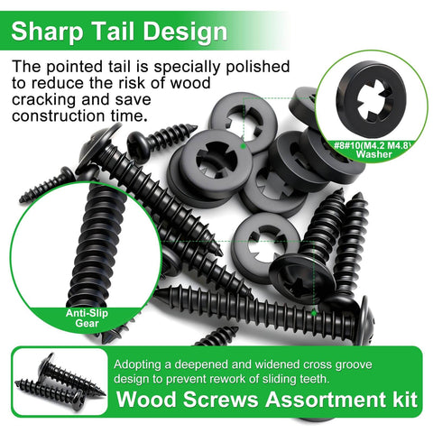410 Stainless Steel Wood Screw Set, DIY Friendly Assortment Kit With M2 M3 M4 Pan Head And Truss Head Self Tapping Screws