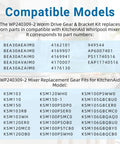 Heavy Duty Worm Gear And Bracket Kit compatibility chart for models and part numbers list