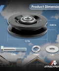 Roofing Hoist Carriage Wheel Kit For TP250 TP400 And LH200 LH2000 Elevators Replaces Part 90040 with dimensions and components.