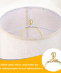 Brass Ball Lamp Finials Set Of 2 1 Inch Tall Lamp Cap Knobs on a lamp, top view and close-up, showing classic vintage style.