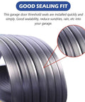 Close-up of Universal Garage Threshold Seal Strip Kit with Durable EPDM Rubber 20Ft 6M and black ridged surface detail.