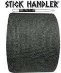 Rock Solid Cotton Gauze Drumstick Grip Tape For Drummers Super Comfortable Black Four Pack Anti Slip Wraps shown in roll.