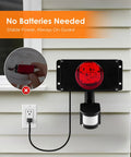 Motion Sensor Alarm System With IoT Remote Control Human Infrared Detection Security Siren Light installed on wall, AC powered