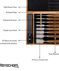Pro-Grade 10-Piece Woodworking Chisel Set With Wooden Box, Honing Guide, Sharpening Stone, Razor-Sharp CR-V Steel Blades, Teak Handles