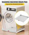 Heavy Duty 28 By 30 Inch Stainless Steel Washing Machine Drain Pan With Four Anti Vibration Feet Floor Saver under washer