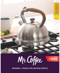 Stainless Steel 2 Quart Tea Kettle With Wood Handle For Stovetop Whistling Water Pot Durable Fast Boil Tea Kettle Built For Home Kitchen Daily Tea Lovers Who Want Hot Water In A Flash on gas stove
