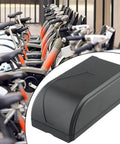 Hella Rugged Waterproof Controller Box For Electric Bikes Heavy Duty Dustproof Enclosure Housing Protects E Bike Battery And Wiring Straight Up Gear For Weekend Warriors L Size shown near parked bikes.