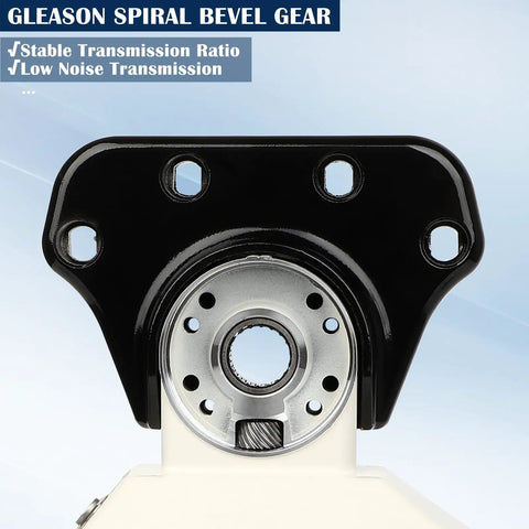 Gleason spiral bevel gear for X Axis Power Feed For Milling Machine With 5/8 Inch Shaft And 90 Watt Motor. Low noise transmission.