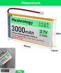 Heavy Duty 3 7V 3000mAh LiPo Battery With USB Charger Cable For Arduino ESP32 Drones And RC Cars Packs Long Lasting Power