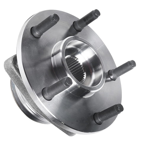 Front 4X4 Wheel Hub Bearing Kit For 1995 1999 Dodge Ram 1500, Includes 2 Front Hub Bearings And 2 Sway Bar End Links, 5 Bolt, Non ABS Hub