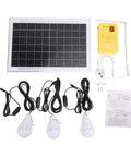 Top Shelf Solar Generator Kit With 6000mAh Battery, Led Lighting, And Multiport Usb Hub For Camping, emergency home backup, showing solar panel, lights, and charging system.