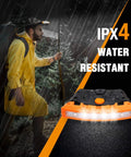 Rechargeable Hat Light 2 Pack Clip On Cap Light With Memory Function IPX4 Waterproof Red Light Pivoting Head Hands Free Visor LED