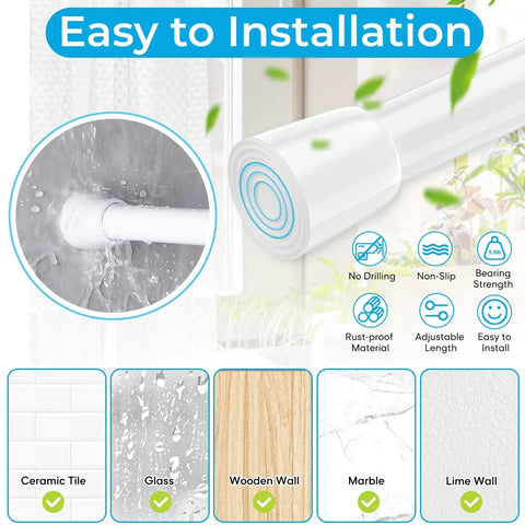 Four Pack Window Security Bars Adjustable From 15.7 To 27.5 Inches For Sliding Glass Doors Lock Bars With Rubber Tips Window Safety Stopper Set For Home Use 0.87 Inch Diameter displayed with installation surfaces.