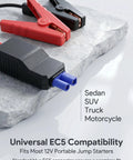 Heavy Duty Jump Starter Clamps With EC5 Connector 12V Portable Power Cables universal fit with sturdy red and black clamps for quick use.