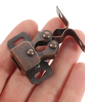 Double Roller Cabinet Door Catches 20 Pack Cold Rolled Steel Weather Resistant held in hand showing latch mechanism