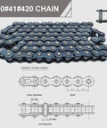 Beefed Up Go Kart Clutch With Three Quarters Inch Bore And Ten Tooth For 40 41 420 Chain chain illustration and specs