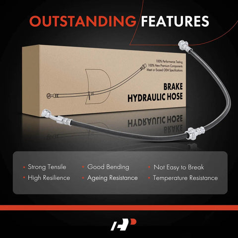 Front Driver And Passenger Brake Hydraulic Hose Kit For Nissan Rogue 2008 To 2014 And Rogue Select 2014 To 2015