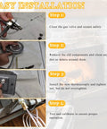 5-pack thermopile for gas fireplace; 36-inch, 750 mV, installation steps collage showing replacement process