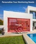 Modern home with large glass windows ideal for 8 Channel 1080P Home Surveillance System With 4 Weatherproof TVI CCTV Cameras.