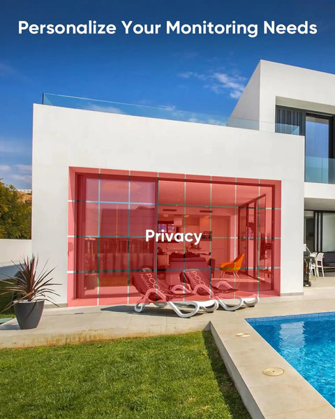 Modern home with large glass windows ideal for 8 Channel 1080P Home Surveillance System With 4 Weatherproof TVI CCTV Cameras.