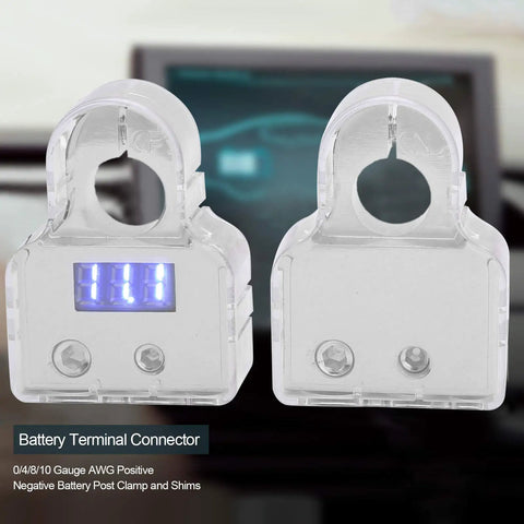 Keep Your Sweet Ride Rolling Smooth Zero Hassle Car Battery Terminal Connector Kit with digital voltmeter display.